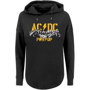 F4NT4STIC Sweatshirt 'ACDC Rock Band PWRUP Portrait Motion'  geel / zwart / wit