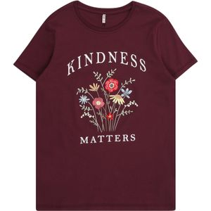 ONLY GIRLS Shirt 'KOGEMMA'  olijfgroen / cyclaam / bloedrood / wit