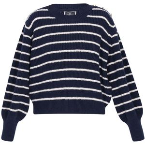 DreiMaster Maritim Oversized trui  navy / wit