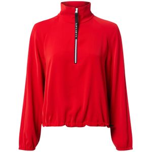 Marc Cain - Sweatshirt - Rood - Dames - Met Rits en Verstelbare Zoom