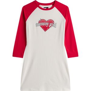 Tommy Jeans Jurk  rood / zwart / wit