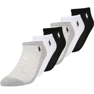 Polo Ralph Lauren - Enkelsokken - Grijs Gemêleerd Zwart Wit - 6er Pack