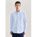 X-Slim - Overhemd - Lichtblauw - Uni - Kentkraag - Lange Mouwen