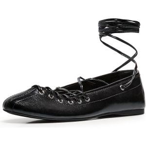 Bershka Ballerina met riempjes  zwart