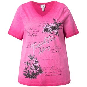 Ulla Popken Shirt  pink / zwart