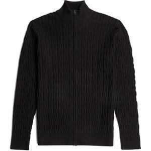 G-STAR Gebreid vest 'Chain Structure'  zwart