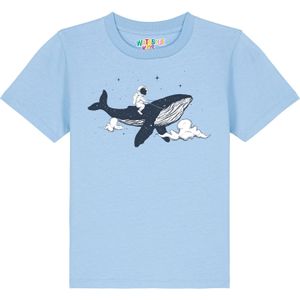 watabout.kids Shirt 'Spacewhale'  marine / lichtblauw / grijs / wit