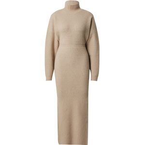 millane Gebreide jurk  donkerbeige