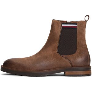 Tommy Hilfiger - CLEATED HILFIGER SUEDE CHELSEA - Chelsea-boots - Donkerbruin - Blokhak