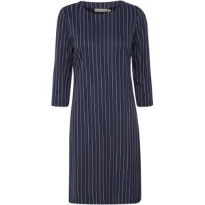 Fransa Jurk  duifblauw / wit