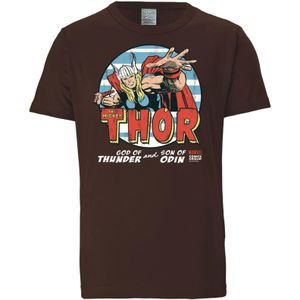 LOGOSHIRT Shirt 'Marvel - Mighty Thor'  bruin