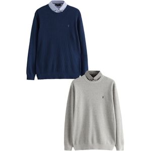 Next Trui  donkerblauw / grijs