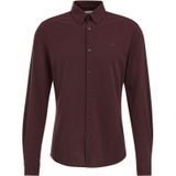 Fundamentals - Slim Fit Overhemd - Aubergine - Katoen