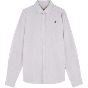 Scalpers Overhemd 'New Oxford'  bourgogne / wit