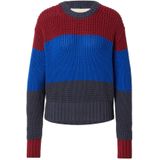Calvin Klein - Trui - Blauw - Marine - Donkerrood - Knitwear - Ronde Hals