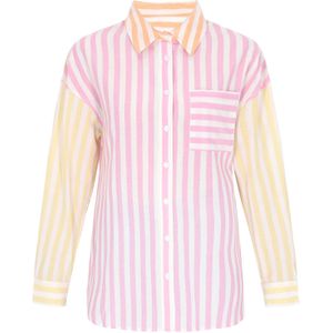 SANIKA Blouse 'Fashion Look'  geel / oranje / pink / wit