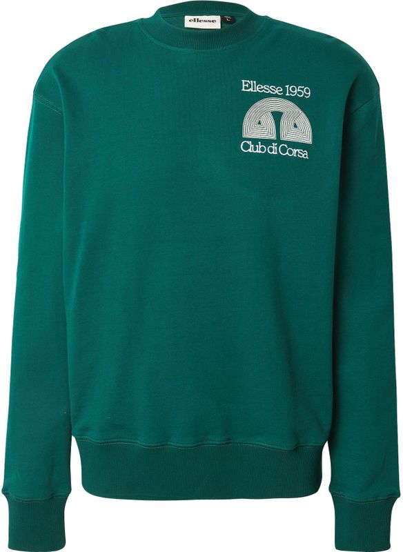 ELLESSE - Sweatshirt - Donkergroen - Ronde Hals - Lange Mouw