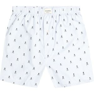 Scalpers Boxershorts  lichtblauw / zwart / wit
