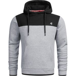 Alessandro Salvarini Sweatshirt 'Duori'  lichtgrijs / zwart
