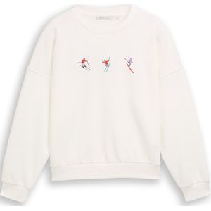 TOM TAILOR DENIM Sweatshirt  turquoise / lavendel / rood / offwhite