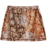 Minijurk - Arty-print - Slim - Mini - Elastische Tailleband - Gerecycled Polyamide