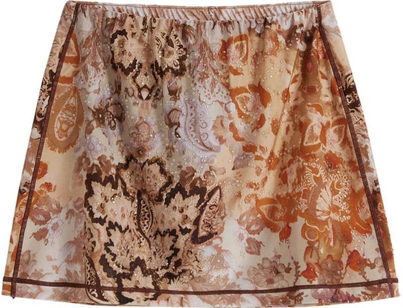 Minijurk - Arty-print - Slim - Mini - Elastische Tailleband - Gerecycled Polyamide