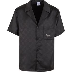 KARL KANI - Vrijetijdsoverhemd - Korte Mouwen - Los Model - Reverskraag