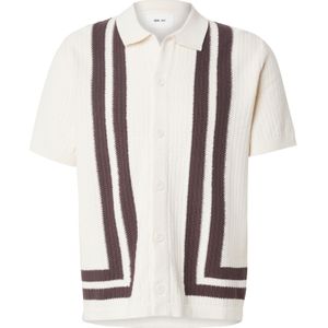 NN07 Gebreid vest 'Ares'  beige / chocoladebruin