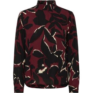 Kaffe Blouse 'KAAmber'  beige / bordeaux / zwart