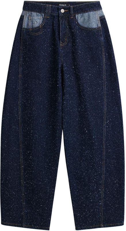 Desigual Jeans  donkerblauw / goudgeel / wit