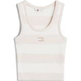Tommy Jeans - Crop Stripe Tank Sweater - Beige - Crop Top