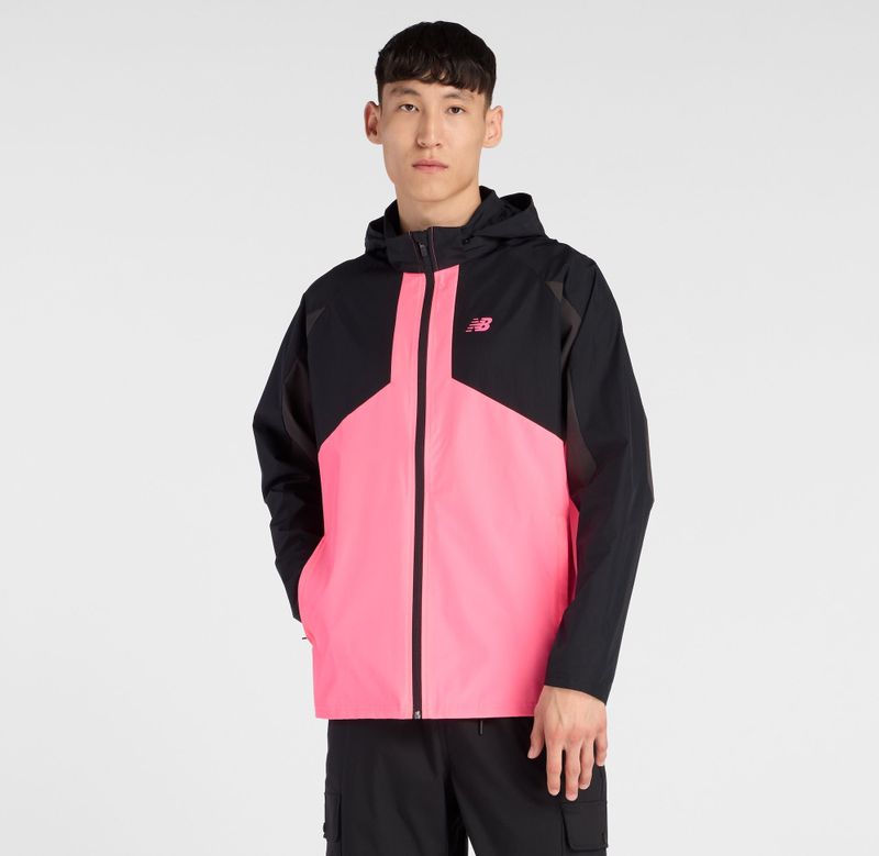 New Balance Utility Woven Jacket Jassen Heren - Zwart - Maat XXL - Poly Jersey