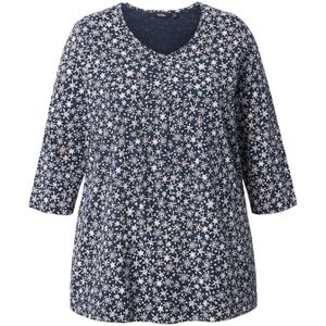 Ulla Popken Shirt  marine / wit