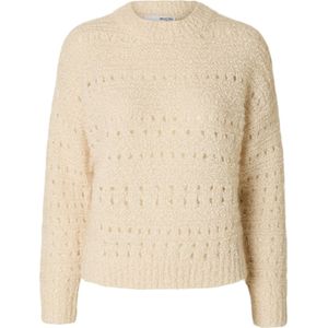 SELECTED Trui 'SLFALFI LS'  crème