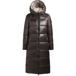 khujo - Wintermantel 'Nashi' - Donkerlila - Gewatteerde Jas - Lange Pasvorm