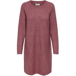 Only - ONLCAROL - Gebreide Jurk - Crushed Berry - Lange Mouwen