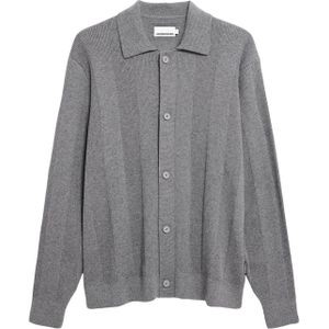 ARMEDANGELS Gebreid vest ' VAALOMES '  grijs gemêleerd