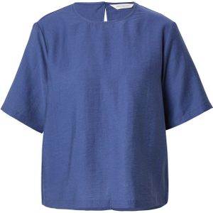 Blouse - Effen - Viscose - Gevoerde Zoom - Halve Mouw