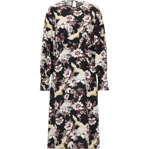 Guido Maria Kretschmer Women Jurk 'Orelia'  grijs / bordeaux / zwart / natuurwit