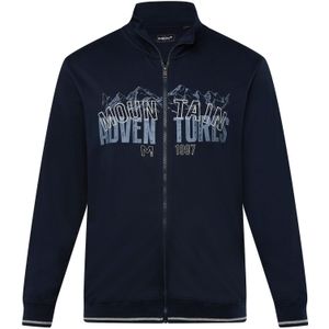 Men Plus Sweatvest  beige / blauw