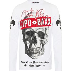 CIPO & BAXX Shirt  rood / zwart / wit