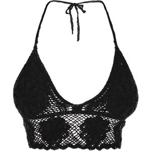 IZIA Gebreide top 'Boho'  zwart