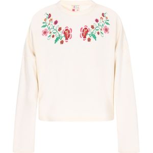 IZIA Sweatshirt 'Boho'  lichtbeige / groen / pink / rood