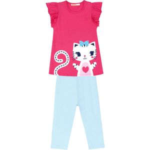 Denokids Trainingspak 'Cat'  pink