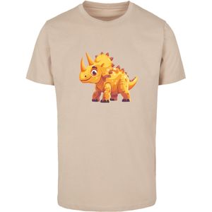 F4NT4STIC Shirt 'Süßer Triceratops Dinosaurier'  sand / donkergeel