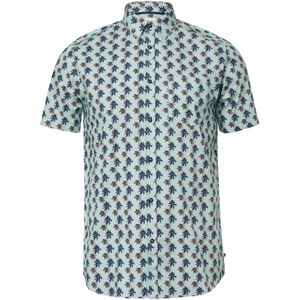 s.Oliver - Overhemd - Blauw/Groen/Koraal - Katoen - Regular Fit