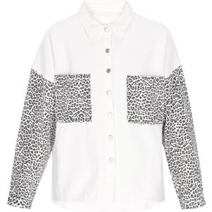 NAEMI Tussenjas  grijs / zwart / wit