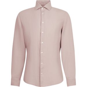 Overhemden - Zand - 100% Linnen - Slim Fit - Kentkraag