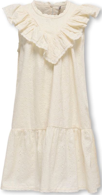 ONLY GIRLS - Midi-jurk - U-Hals - Mouwloos - Loose Fit - Geborduurd Detail - Ruches