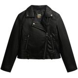 Superdry - Tussenjas - Zwart - Bikerjack - Imitatieleder